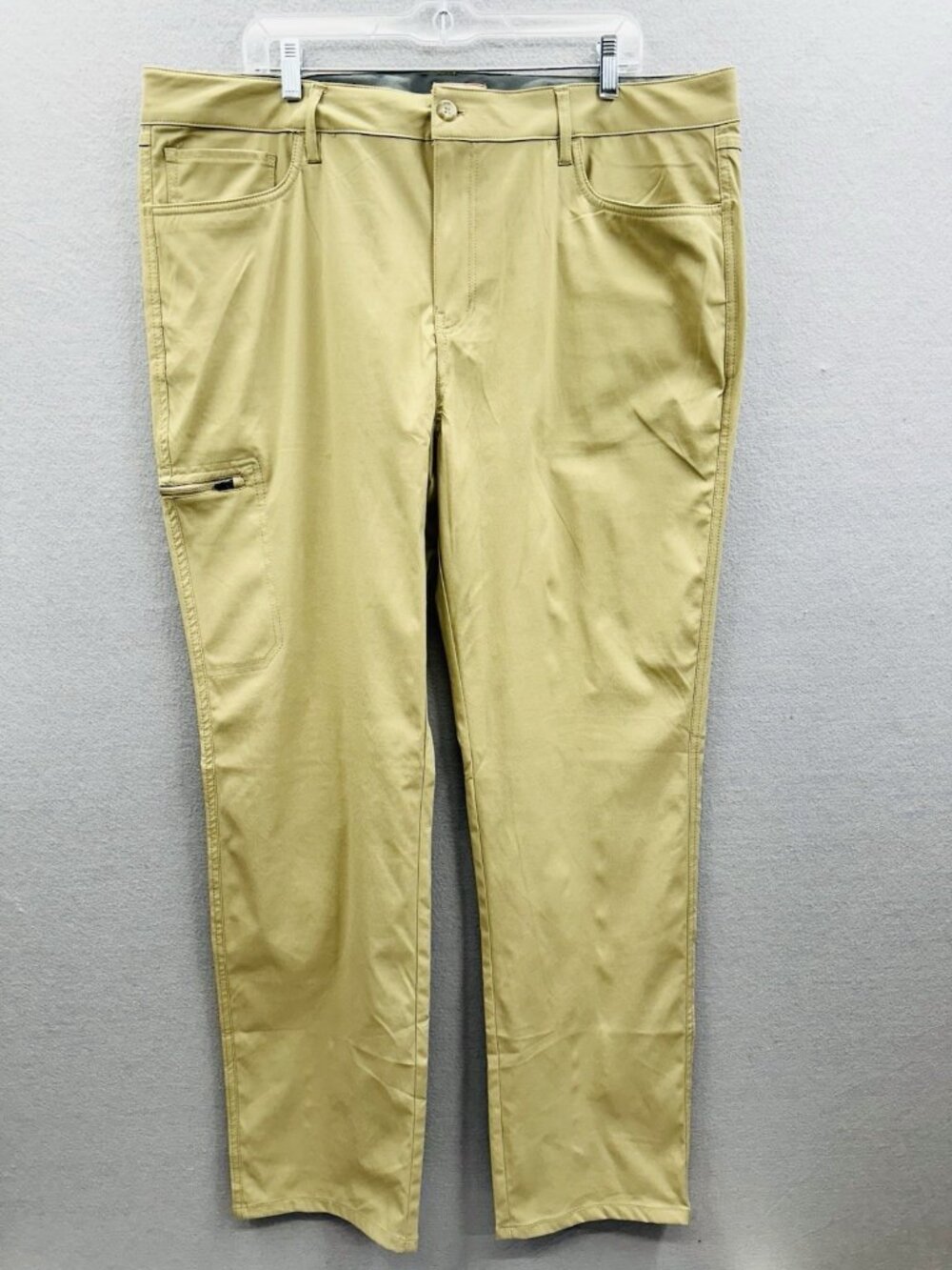 Weatherproof Vintage Mens 40x30 Hiking Pants Nylon Stretch Cargo Khaki Outdoor